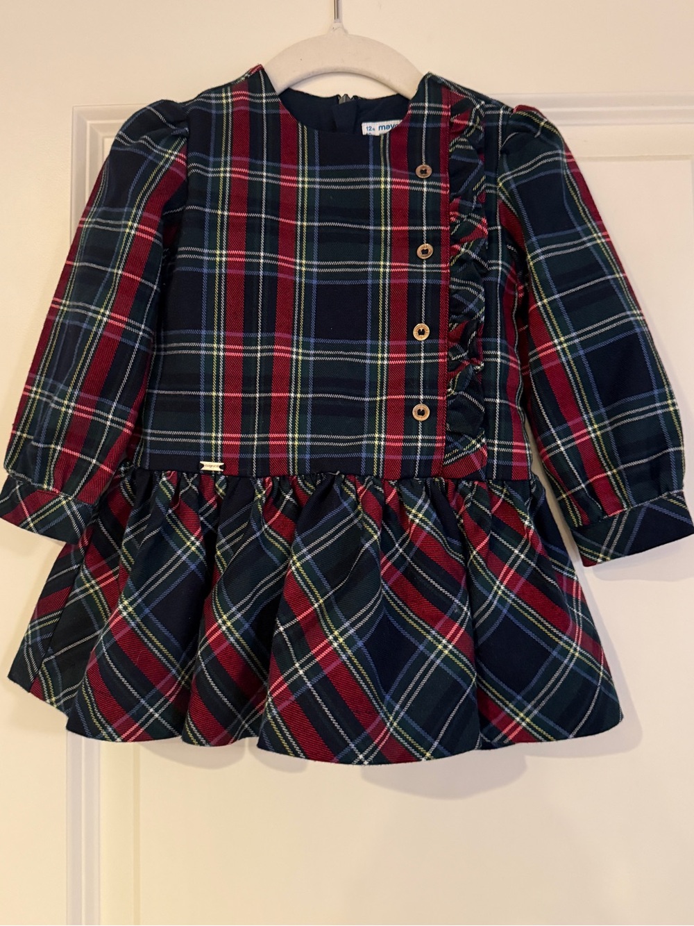 Mayoral Tartan/Plaid Holiday Dress